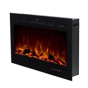 Adeli fali-beépithető elektromos kandalló, Art Flame, 544×915×140 mm, 1500 W, 3 lángszín, 5 lángfényességi szint, Farönkök és kristályok kép