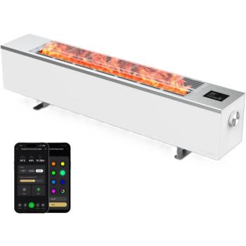 AENO FH1S Okos fűtőtest, konvekció + lánghatás, 2000 W, fehér