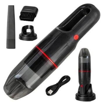 Akkus autós porszívó, kézi porszívó 2 szívófejjel, USB-töltéssel - autók takarításához kép
