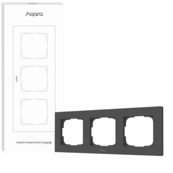AQARA Switch Frame H2 EU (3-gang) (FE-X02DG), szürke kép