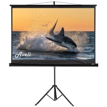 AVELI Mobil állványos vetítővászon, 70", (16:10), fekete tok kép