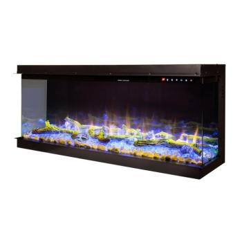 Beépített 3D elektromos kandalló Haiti 33, Art Flame, 567×835×317 mm, 1500 W, több mint 100 színkombináció, Termosztát, Farönkök és kristályok kép