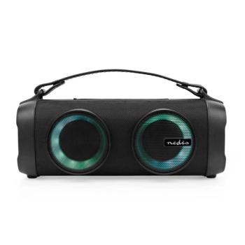 Bluetooth® Party Boombox | 5 óra | 2.0 | 24 W | Media lejátszás: AUX / USB | X4 | Összekapcsolható | Hordozó fogantyú | Party fények | Fekete kép