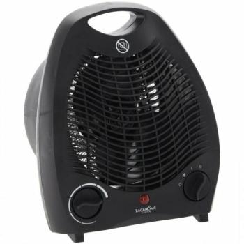 Elektromos fűtőtest ventilátorral és biztonságikapcsolóval, fekete