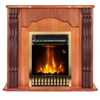 Elektromos kandalló Clasic barna & Gala gold, 883×950×300 mm, 2000 W kép