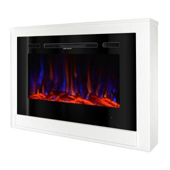 Elektromos kandalló Melania & Adeli, Art Flame, 740×1070×170 mm, 1500 W, 3 lángszín, 5 lángfényességi szint, Farönkök és kristályok kép