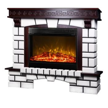 Elektromos kandalló Nazary & Mirabella, Art Flame, 1136×1328×375 mm, 1950 W, Égő fa ropogó hanghatás, 5 lángfényességi szint, Időzítő kép