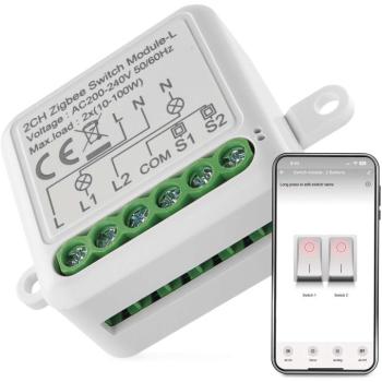 EMOS GoSmart IP-2104SZ kapcsolómodul, ZigBee, 2 csatornás (nem igényel N vezetéket) kép