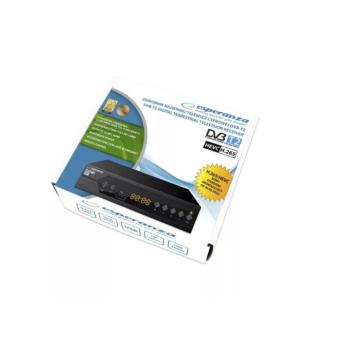 Esperanza EV107R digitális földi TV vevő – DVB-T2 H.265/HEVC támogatással és kiváló minőségű vételhez kép