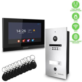 EVOLVEO DoorPhone ID-1, 2vezetékes videó telefon, RFID, ujjlenyomat és ONVIF kamera támogatással kép