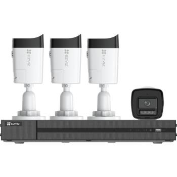 EZVIZ PoE X5K NVR KIT (8CH, 2TB) + 4× H3K 4K kép