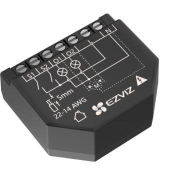 EZVIZ T36-R100-WM okos WiFi kapcsolómodul, 2 csatorna, fogyasztásmérés kép
