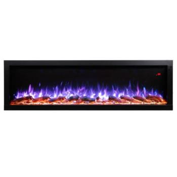 Fali-beépithető elektromos kandalló Haven 40, Art Flame, 460×1000×162 mm, 1500 W, több mint 100 színkombináció, Termosztát, Farönkök és kristályok kép