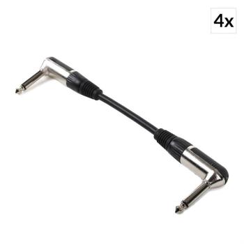 FrontStage 4 x patch kábel, 6,35 mm jack, 15 cm, szögletes kép
