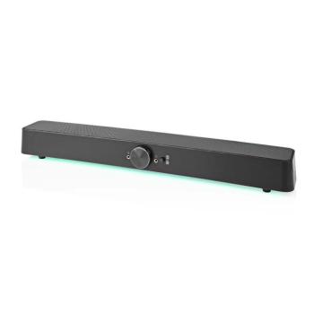 Gaming hangszóró | Hangszórócsatornák: 2.0 | USB-áramellátású | 3.5 mm Dugasz | 30 W | LED | Hangerő szabályozás | Csatlakozó kimenet: 1x 3.5 mm kép