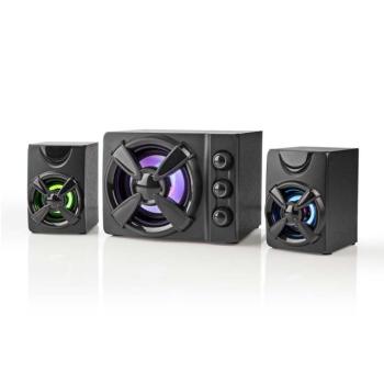 Gaming hangszóró | Hangszórócsatornák: 2.1 | USB-áramellátású | 3.5 mm Dugasz | 33 W | LED | Hangerő szabályozás kép