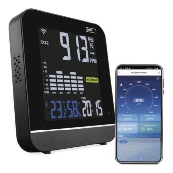 GoSmart Levegőminőség mérő E30300 wifivel kép