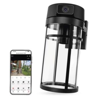 GoSmart Wifis kültéri forgatható kamera IP-1300 LANTERN világítással, fekete kép