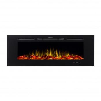 Hefest fali-beépithető elektromos kandalló, Art Flame, 544×1524×140 mm, 1500 W, 3 lángszín, 5 lángfényességi szint, Farönkök és kristályok kép