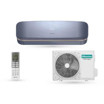 Hisense Fresh Air blue, okos Hűtő-fűtő klíma szellőztetés funkcióval szál csiszolt kék beltérivel, prémium Fresh Master QJ35XJ3B/AS35XJ3EW 3,5 kW spli kép