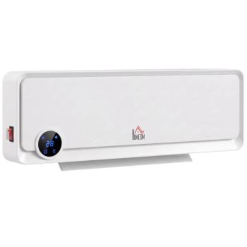 HOMCOM fali ventilátoros fűtőtest, 2000 W, LED kijelzővel, 12 órás időzítővel kép