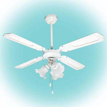 HOME csillár ventilátor Mennyezeti ventilátor, fehér, 3xE27 lámpa, 105 cm, 50 W forgásirányváltó hűt-fűt kép