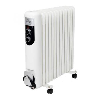 Home FKOS 13 M elektromos olajradiátor, 1000W/1500W/2500W, 13 tagú, fehér kép