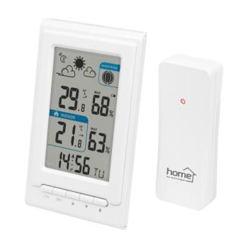Home HCW 01 időjárás-állomás külső jeladóval, várható időjárás-szimbólumok, ébresztés szundi funkcióval, maximum és minimum értékek kijelzése kép