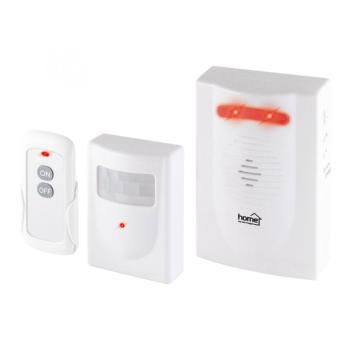 Home HSB 120 R vezeték nélküli belépésjelző távkapcsolóval, 120m hatótáv, IP44 vízálló mozgásérzékelő, vízszintesen 110°-os érzékelés, elemes tápellát kép