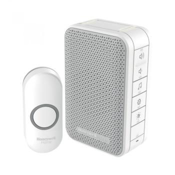 Honeywell vezeték nélküli csengő 150m hatótáv, 6 dallam 84db-s hangerő, Vez.n. csengő, Honeywell, led világító keret, Vez.n. csengő, 230 V~, 150m, han kép