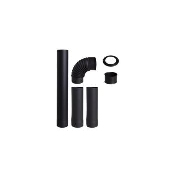 Hunor füstcső szett 6 részes 130mm fekete acél
