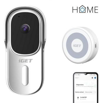 iGET HOME Doorbell DS1 White + Chime CHS1 White - FullHD kép
