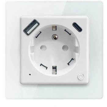 IMMAX NEO Nexa, beltéri, földelőcsappal, Type E, 1×USB, 1×USB-C, PD 20 W, Zigbee kép