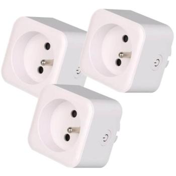 IMMAX NEO Smart beltéri konnektor v3, E típus, Zigbee, 3 db
