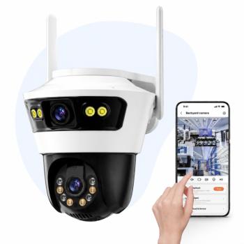 Jortan Dual Camera IP66 Smart WiFi kamera – kültéri forgatható biztonsági megfigyelő kamera éjjellátóval (BBD) kép