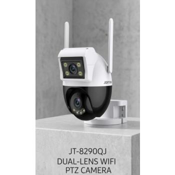 JORTAN JT-8290QJ Duplalencsés PTZ WiFi Okoskamera – Kettős Védelem Egyetlen Eszközben!