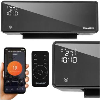 KAMINER 2000W WiFi-s légfüggöny, fűtőtest-fekete kép