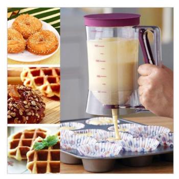 Kézi tészta adagoló gép, 900ml – gofrihoz, muffinhoz, palacsintákhoz, süteményekhez (BBV)