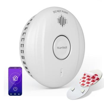 Klarstein SmartVigil Connect WiFi füstérzékelő, 3 éves akkumulátor, alkalmazással történő vezérlés, fúrás nélkül kép