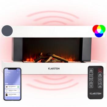 Klarstein Studio Light & Fire 1, Smart, kandalló, 1000/2000 W, MDF, WiFi Control kép
