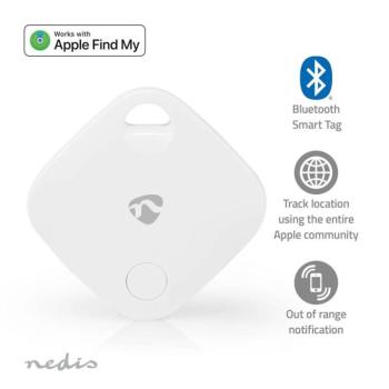 Kulcskereső | A következő típusokkal kompatibilis:: Apple Find My App | Elemes Áramellátás | 1x CR2032 | Elemmel | Bluetooth® version: 5.1 | Akkumulát