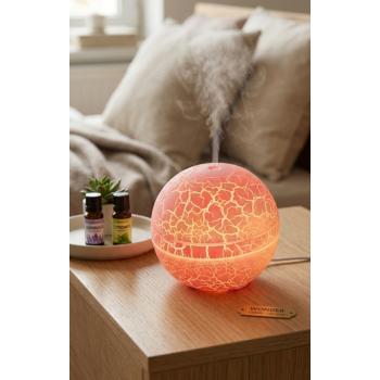 LED Gömb – Aromadiffúzor és Párásító (12×12 cm) kép