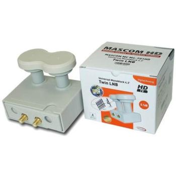 LNB Mascom Monoblock Twin MCM4T01HD Gold 4,3°