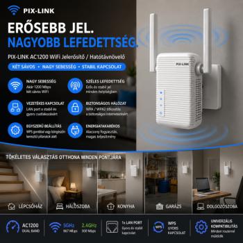 LV-WR13B WiFi jelerősítő Wireless-N Repeater 300 Mbps – fehér