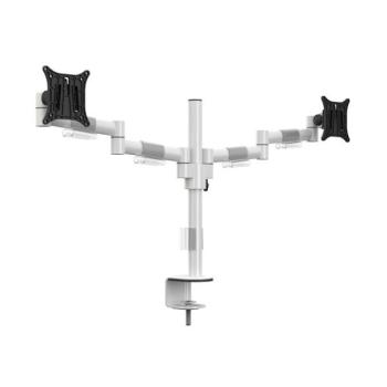 MULTIBRACKETS Asztali konzol (2 képernyős), M VESA Deskmount Officeline Dual White (15-30", max.VESA: 100×100 mm, 8 kg) kép