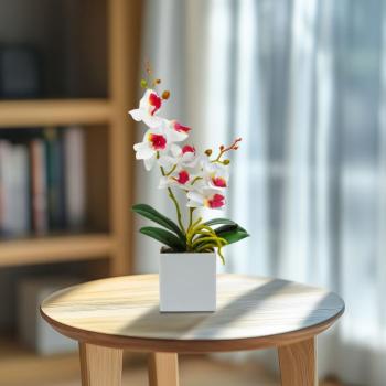 Műnövény dekoráció - orchidea - 3 féle - 37 cm kép