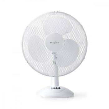 NEDIS Asztali ventillátor | Hálózati Áramellátás | Átmérő: 400 mm | 45 W | Oszcilláló | 3-sebességes | Fehér kép