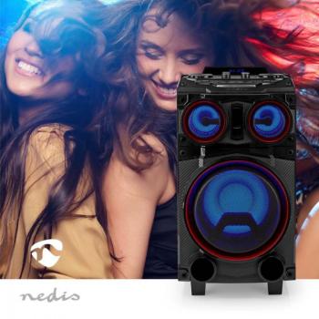 NEDIS Charge 6 Professszionális akkus hangfal Bluetooth® party hangszóró | 12kg Max akku idő: 6.5 óra | 120 W | Hordozó fogantyú | Party fények | Ekva kép