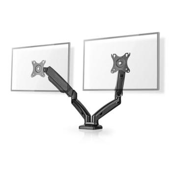 Nedis MMDOSGS110BK gázrugós asztali monitor tartó, dupla, 15-32" | 75×75 / 100×100 kép