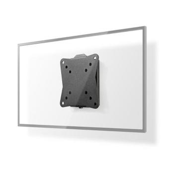 Fix TV fali tartó | 13 – 27 " | Maximális támogatott képernyő súly: 30 kg | Maximális fal távolság: 20 mm | Acél | Fekete kép